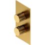 Omnires Contour CT8036GLB bateria wannowo-prysznicowa podtynkowa termostatyczna złota zdj.1