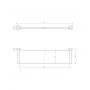 Omnires Modern Project MP60930CP półka łazienkowa 55 cm zdj.2