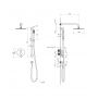 Omnires Y SYSY47WM zestaw prysznicowy podtynkowy z deszczownicą biały zdj.2