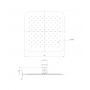 Omnires Ultra Slimline WGU225CR deszczownica 25x25 cm kwadratowa chrom zdj.2