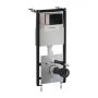 Omnires Eco Flush Set STFWCECO1R45RBLM stelaż podtynkowy z przyciskiem spłukującym do miski wc wiszącej zdj.1