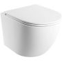 Omnires Ottawa OTTAWASPMWBM miska wc z deską wolnoopadającą wisząca bez kołnierza ze spłukiwaniem wirowym biały mat zdj.1