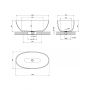 Omnires Shell M+ SHELL148WWBLV wanna wolnostojąca 148x75 cm owalna czarna zdj.2