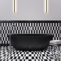 Omnires Shell M+ SHELL148WWBLV wanna wolnostojąca 148x75 cm owalna czarna zdj.5