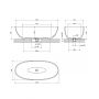 Omnires Shell M+ SHELL175WWBLV wanna wolnostojąca 175x78 cm owalna czarna zdj.2