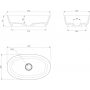 Omnires Neo M+ NEOUNBM umywalka 60x38 cm owalna nablatowa biała zdj.2