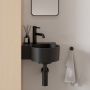 Omnires Ovo M+ OVO335UWLBLV umywalka 33x34 cm narożna ścienna-nablatowa czarna zdj.7