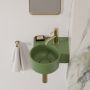 Omnires Ovo M+ OVO335UWPOL umywalka 33x34 cm narożna ścienna-nablatowa zielona zdj.6
