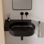 Omnires Ovo M+ OVO645UWLBLV umywalka 64x44 cm narożna ścienna-nablatowa czarna zdj.5