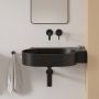 Omnires Ovo M+ OVO645UWPBLV umywalka 64x44 cm narożna ścienna-nablatowa czarna zdj.5