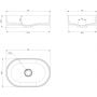 Omnires Ovo M+ OVOUNTE umywalka 55x36 cm owalna nablatowa zdj.2