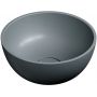 Omnires Shell M+ SHELL350UNAG umywalka 35x35 cm okrągła nablatowa czarna zdj.1