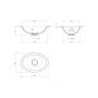 Omnires Shell M+ SHELL380UPBLV umywalka 38x25 cm owalna podblatowa czarna zdj.2