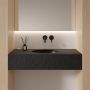 Omnires Shell M+ SHELL380UPBLV umywalka 38x25 cm owalna podblatowa czarna zdj.6