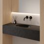 Omnires Shell M+ SHELL380UPBLV umywalka 38x25 cm owalna podblatowa czarna zdj.5