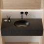 Omnires Shell M+ SHELL380UPBLV umywalka 38x25 cm owalna podblatowa czarna zdj.7