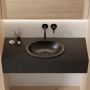 Omnires Shell M+ SHELL380UPBLV umywalka 38x25 cm owalna podblatowa czarna zdj.9
