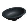 Omnires Shell M+ SHELL380UPBLV umywalka 38x25 cm owalna podblatowa czarna zdj.1