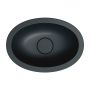 Omnires Shell M+ SHELL380UPBLV umywalka 38x25 cm owalna podblatowa czarna zdj.4