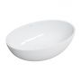 Omnires Shell M+ SHELL500UNBP umywalka 50x32 cm owalna nablatowa biała zdj.1
