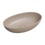 Omnires Shell M+ SHELL500UNDB umywalka 50x32 cm owalna nablatowa brąz/beż zdj.1