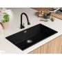 Primagran Praga MPNKCX0#N zlewozmywak granitowy 86x47 cm czarny zdj.5