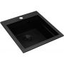 Pyramis Siros 079822801 zlewozmywak granitowy 51.5x47 cm czarny zdj.1