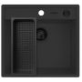 Pyramis Camea 070168302WD zlewozmywak granitowy z wkładką ociekową 53x50 cm czarny zdj.3
