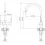 Quadron Caren 3623512BS bateria do filtra wody stojąca stal zdj.2