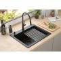 Quadron Kurt 110 HCQK5052BLMPC zlewozmywak graniteq 59.5x50 cm czarny zdj.15