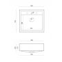 Quadron Bill HCQB6054U1BS zlewozmywak graniteq 60x54 cm biały zdj.2