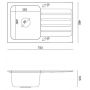 Quadron Kenneth FUSK7848SZ zlewozmywak granitowo-stalowy 78x48 cm zdj.2