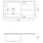 Quadron Ralph FUSR7843CZ zlewozmywak granitowo-stalowy 78x43 cm zdj.2