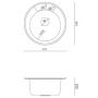 Quadron Morgan HB8301U5BSP2O zlewozmywak graniteq 51x51 cm zdj.2
