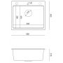Quadron Kurt 110 HCQ5052BEZP zlewozmywak graniteq 59.5x50 cm beżowy zdj.2