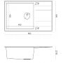 Quadron Evan HCQE58650U2BSP2O zlewozmywak graniteq 86x50 cm beżowy zdj.2