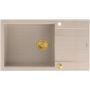 Quadron Evan HCQE58650U2PVDG1P2O zlewozmywak graniteq 86x50 cm beżowy zdj.3