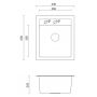 Quadron Johnny HCQJ4350BEZK zlewozmywak graniteq 50x43 cm zdj.3