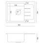 Quadron Johnny HCQJ6044CZK zlewozmywak graniteq 60x44 cm zdj.3