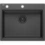 Quadron Kurt 110 HCQK5052BLMPC zlewozmywak graniteq 59.5x50 cm czarny zdj.6