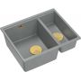 Quadron Logan 150 zlewozmywak 55x46 cm Graniteq jasnoszary/złoty HCQL5646U5-G1_U zdj.3