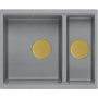 Quadron Logan 150 zlewozmywak 55x46 cm Graniteq jasnoszary/złoty HCQL5646U5-G1_U zdj.1
