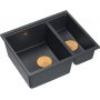 Quadron Logan 150 zlewozmywak 55x46 cm Graniteq czarny/miedziany HCQL5646U8-C1_U zdj.3