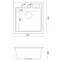 Quadron Comfort 110 HCQP5052SZK3673500BS zlewozmywak z baterią i akcesoriami szary / stal zdj.2