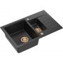 Quadron Peter HCQP57850CZK3323503PVDC1 zlewozmywak z baterią czarny/czarny zdj.4