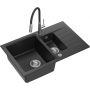 Quadron Peter HCQP57850CZK3922505BSBL zlewozmywak z baterią czarny/stal zdj.1