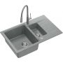 Quadron Peter HCQP57850SZK3922505BSGR zlewozmywak z baterią szary/stal zdj.1