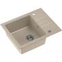 Quadron Comfort 116 zlewozmywak 62x50 cm z baterią i dozownikiem beżowy/stal HCQP6250BEZK_3673500BS zdj.5