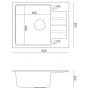 Quadron Peter HCQP6250CZK3323503PVDC1 zlewozmywak z baterią czarny/czarny zdj.2