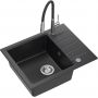 Quadron Peter HCQP6250CZK3922505BSBL zlewozmywak z baterią czarny/stal zdj.1